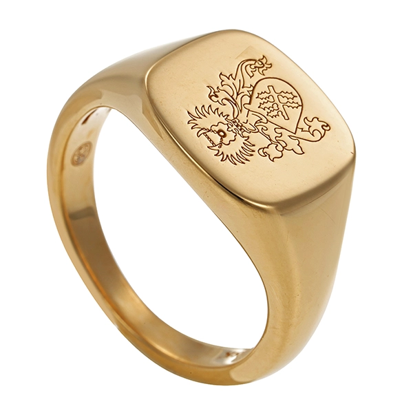 Herrenring, 18K, Gelbgold, Siegelring