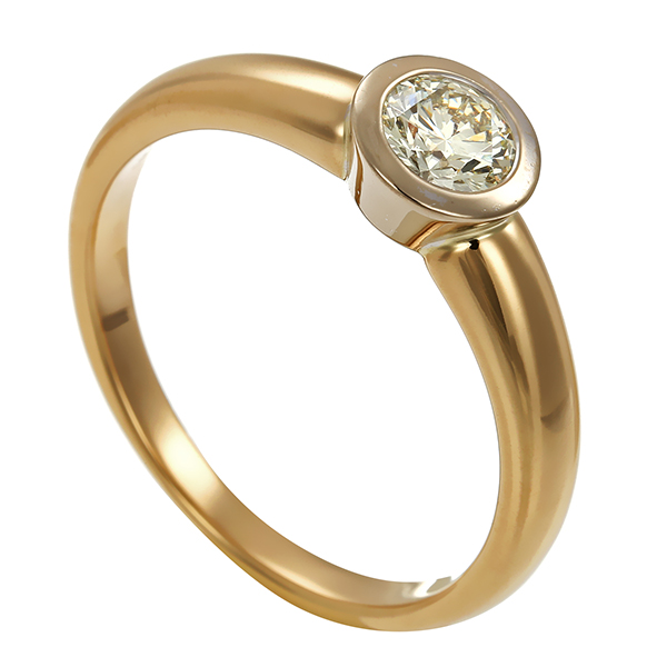 Brillantring, 14K, Gelb-/Weißgold, 0,51ct