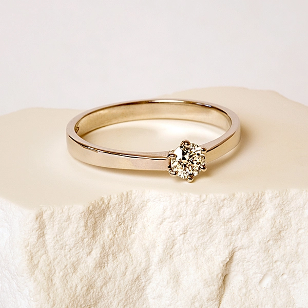 Diamantring, 18K, Weißgold, Brillant 0,25 ct