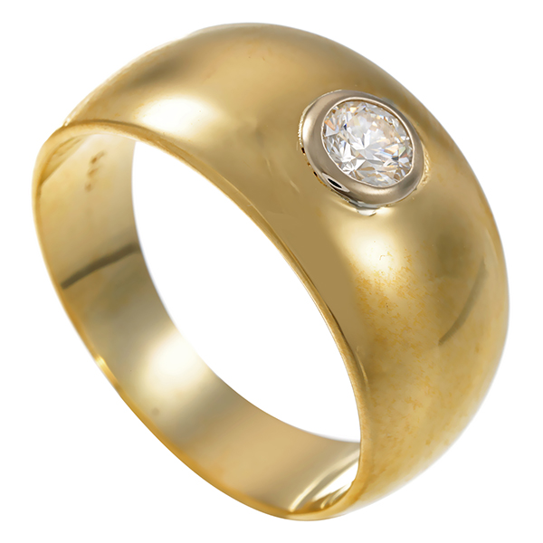 Diamantring, 14K, Gelbgold, Brillant 0,23 ct