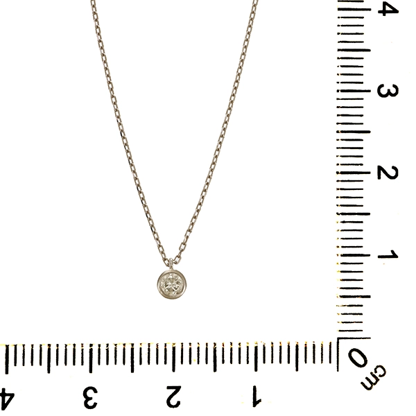Collier, 14K, Weißgold, Brillant