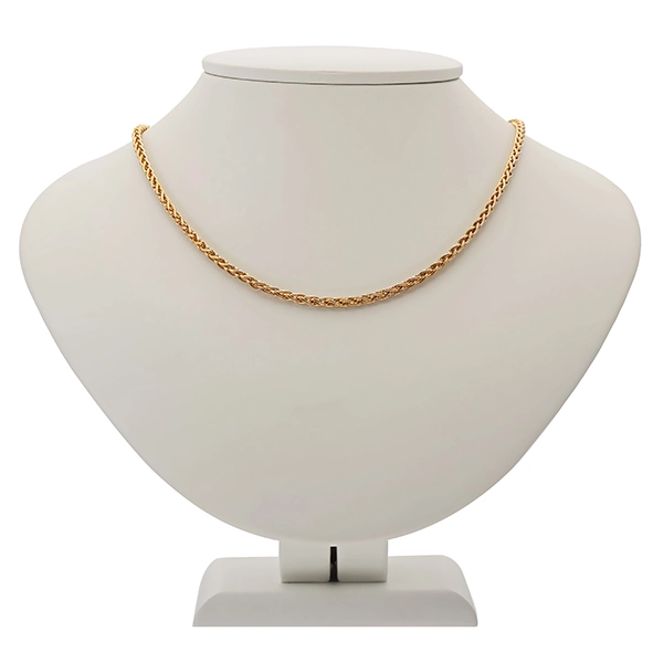 Collierkette, 9K, Gelbgold, Zopf-