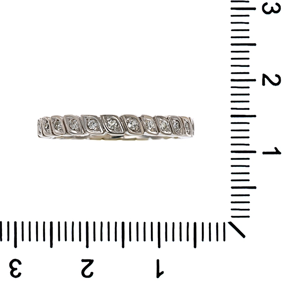 Ring, 14K, Weißgold, Diamanten, U57