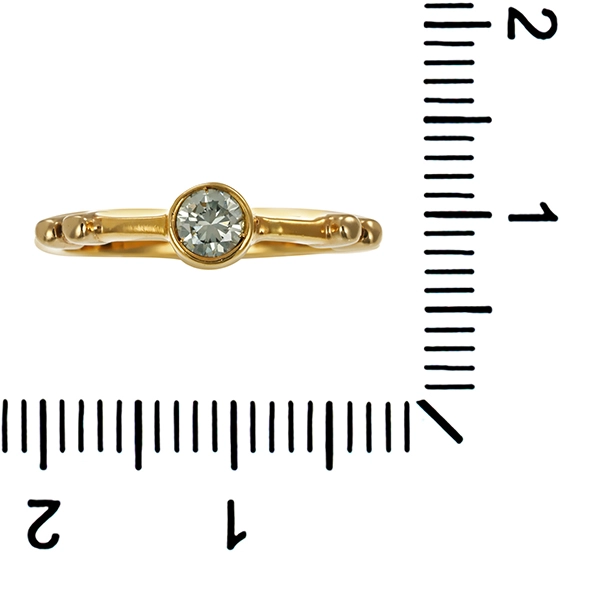 Diamantring, 18K, Gelbgold, Brillant 0,17 ct