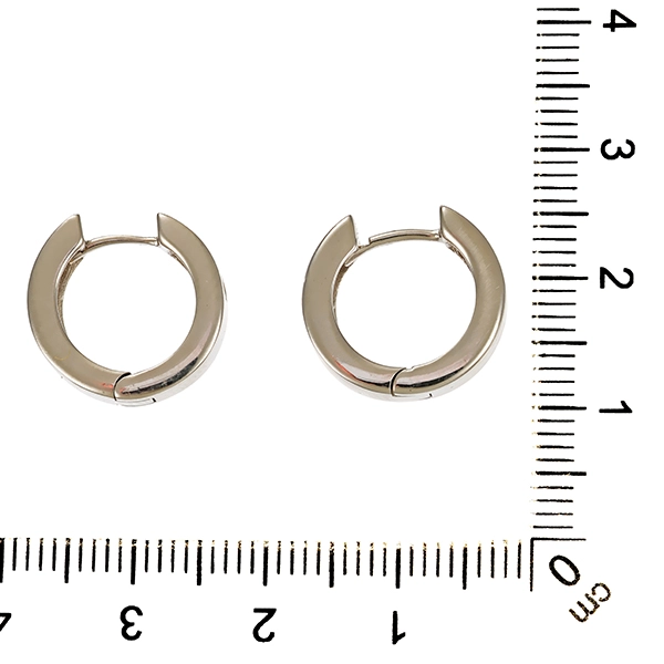 Creolen, 14K, Weißgold, Brillant