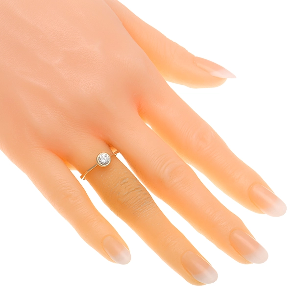 Brillantring, 14K, Gelbgold, 0,41ct