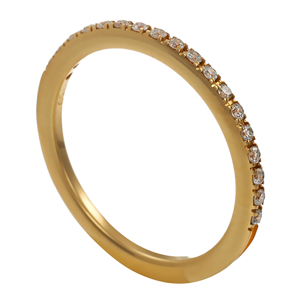 Diamantring, 18K, Gelbgold, Brillant 0,14 ct