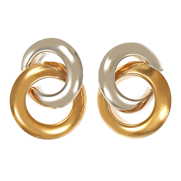 Ohrstecker, 9K, Gelb-/Weißgold