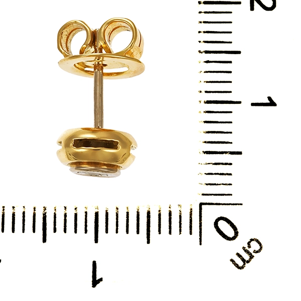 Ohrstecker, einzeln, 18K, Gelb-/Weißgold, Brillant