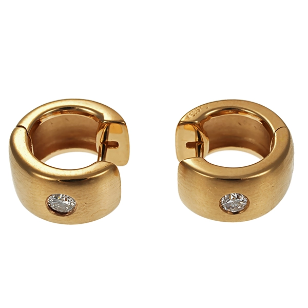Creolen, 14K, Gelbgold, Brillanten 0,30 ct