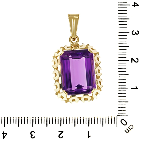 Anhänger, 14K, Gelbgold, Amethyst