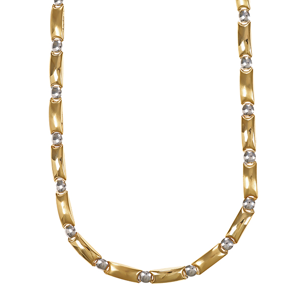 Collier, 14K, Gelb-/Weißgold