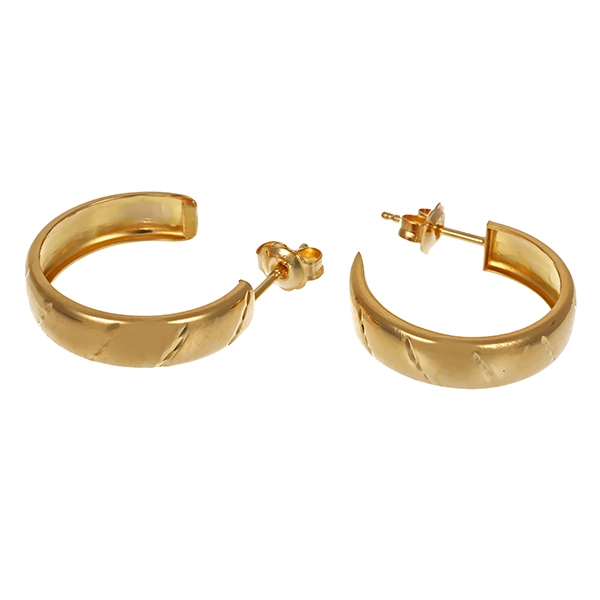 Steckcreolen, 8K, Gelbgold