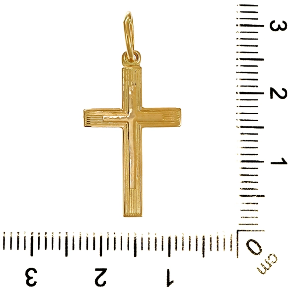 Anhänger, 14K, Gelbgold, Kreuz