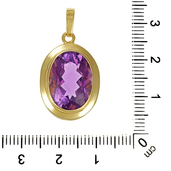 Anhänger, 14K, Gelbgold, Amethyst