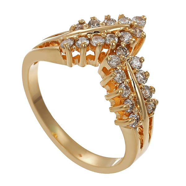 Diamantring, 14K, Gelbgold, Brillanten 0,42 ct