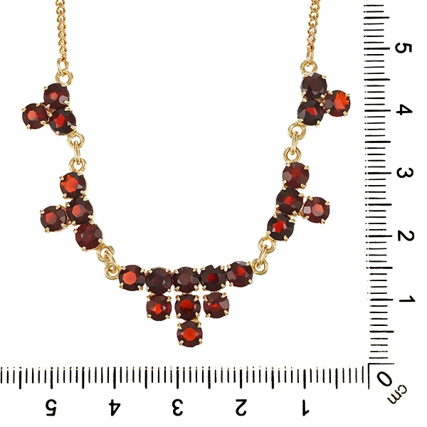 Collier, 8K, Gelbgold, Granat