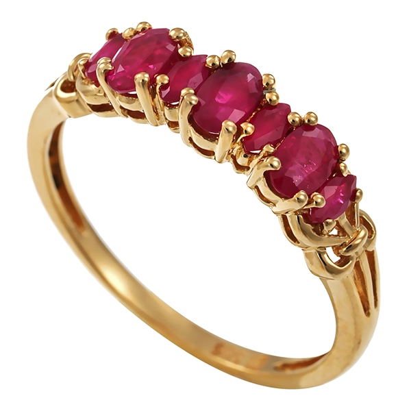 Ring, 14K, Gelbgold, Rubin