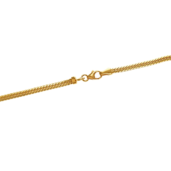 Collier, 18K, Gelbgold, Topas blau, Brillant