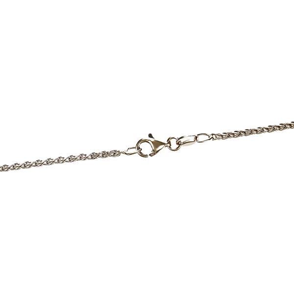Collierkette, 18K, Weißgold, Fuchsschwanz-