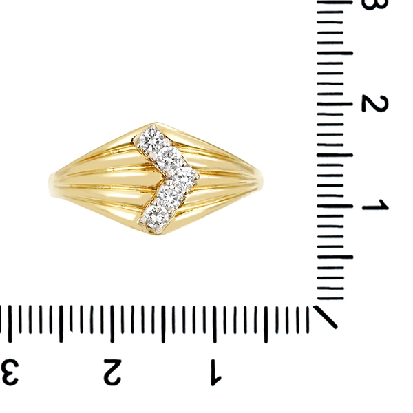 Diamantring, 14K, Gelb-/Weißgold, Brillanten 0,25 ct