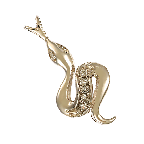 Anhänger, 14K, Weißgold, Zirkonia