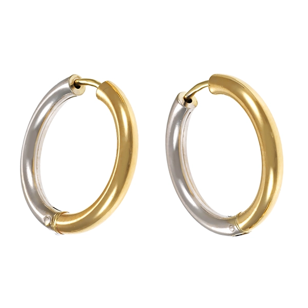 Creolen, 14K, Gelb-/Weißgold