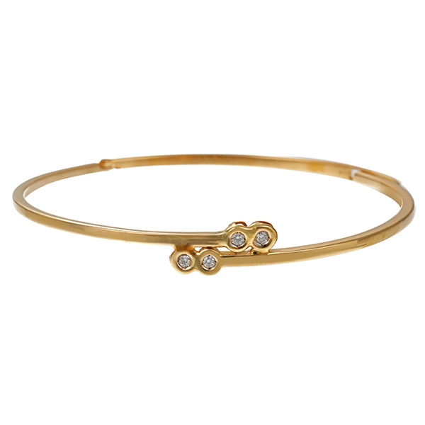 Armreif, 14K, Gelbgold, Brillanten