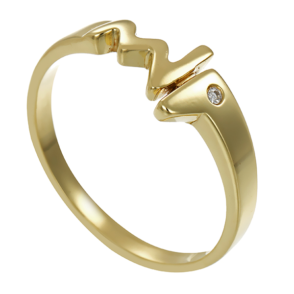 Diamantring, 14K, Gelbgold, Brillant