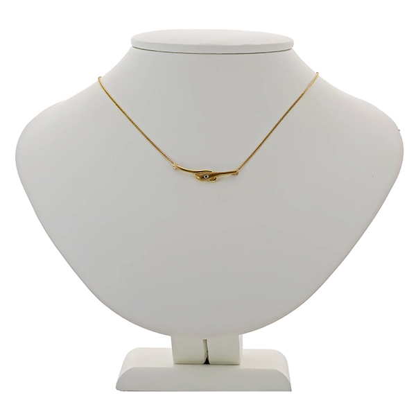 Collier, 8K, Gelbgold, Zirkona