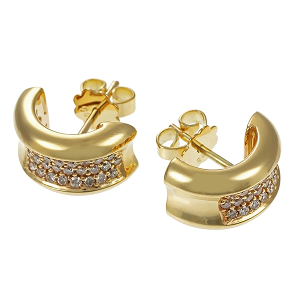 Ohrstecker, 14K, Gelbgold, Brillanten 0,50 ct