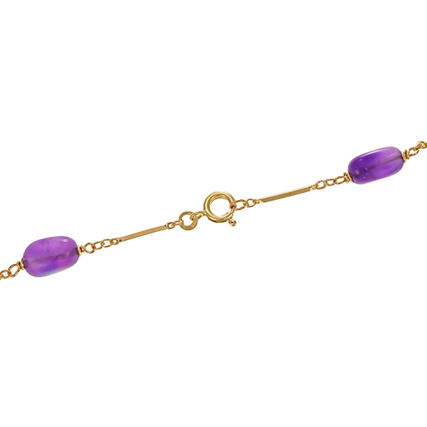 Collier, 8K, Gelbgold, Amethyst