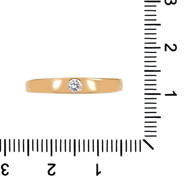 Diamantring, 14K, Gelbgold, Brillant 0,10 ct
