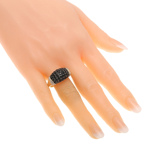 Ring, 8K, Gelb-/Weißgold, Diamanten, Schmucksteine