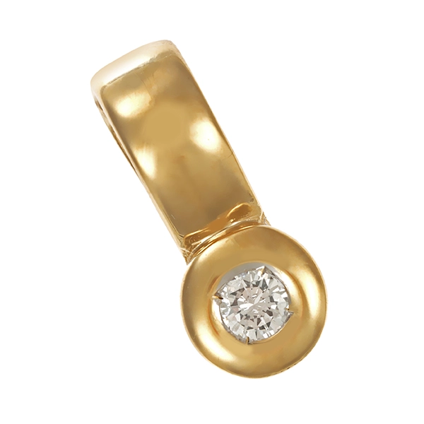 Anhänger, 14K, Gelb-/Weißgold, Brillant, Clip