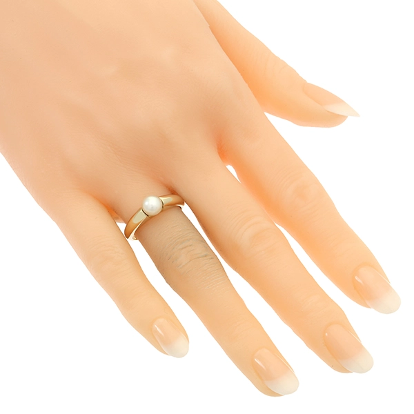Ring, 14K, Gelbgold, Zuchtperle
