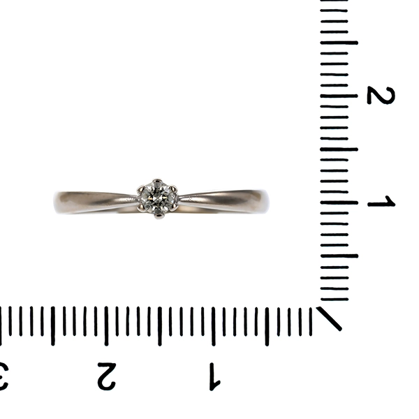 Diamantring, 8K, Weißgold, Brillant