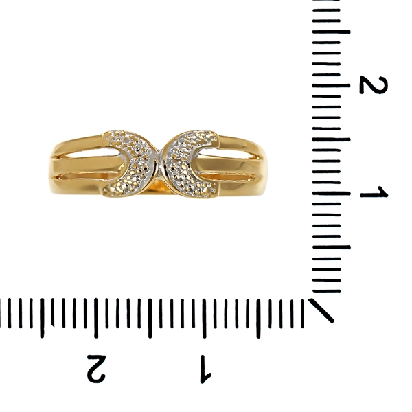 Diamantring, 14K, Gelbgold, Diamanten