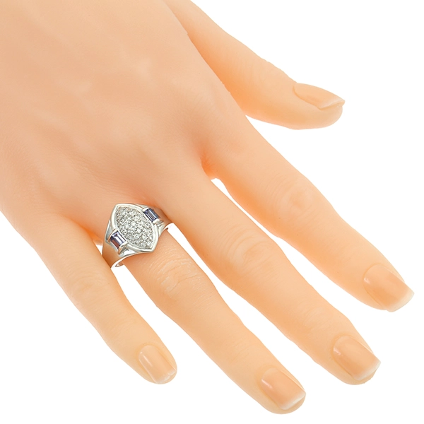Ring, 18K, Weißgold, Brillant, Tansanit