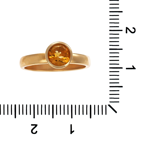 Ring, 14K, Gelbgold, Citrin