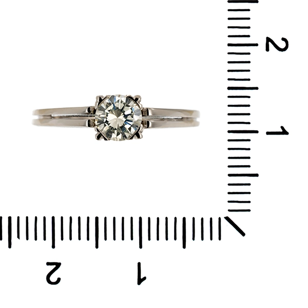 Diamantring, 18K, Weißgold, Brillant 0,40 ct
