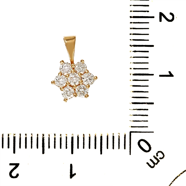 Anhänger, 14K, Gelbgold, Brillanten