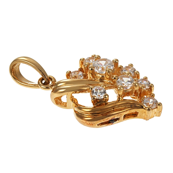 Anhänger, 14K, Gelbgold, Zirkonia