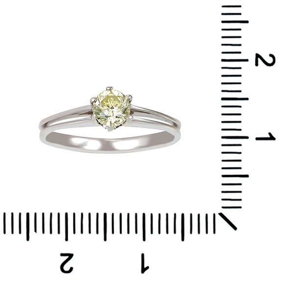 Diamantring, 14K, Weißgold, Brillant 0,40 ct