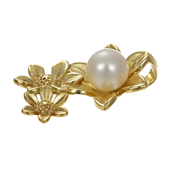 Anhänger, 14K, Gelbgold, Perle