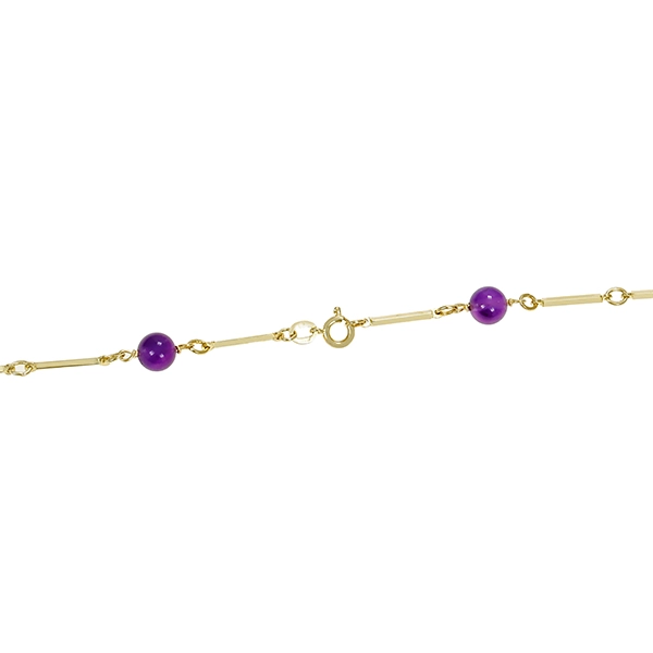 Collier, 14K, Gelbgold, Amethyst