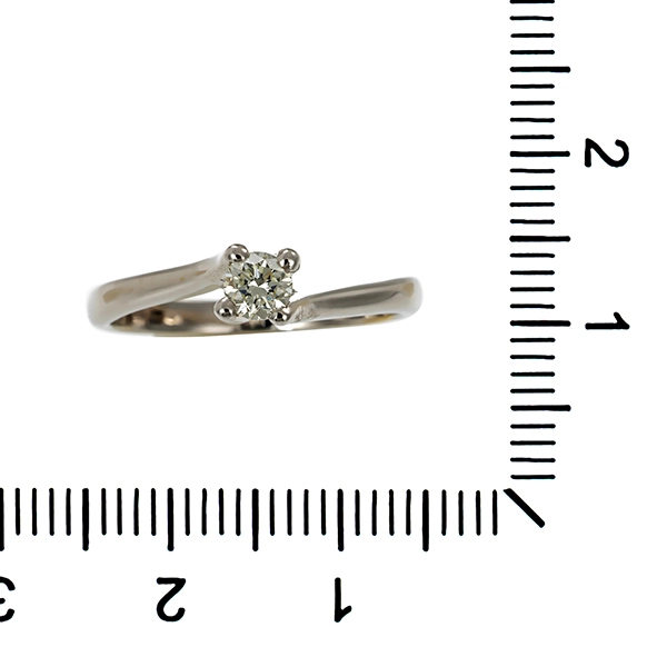 Diamantring, 18K, Weißgold, Brillant 0,25 ct