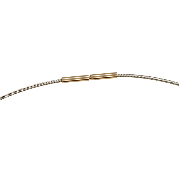 Collier, 18K, Gelb-/Weißgold, Perle, Reif