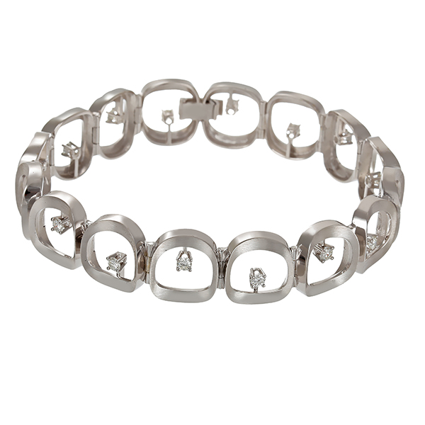 Armband, 18K, Weißgold, 16 Brillanten z. ca 1,10 ct