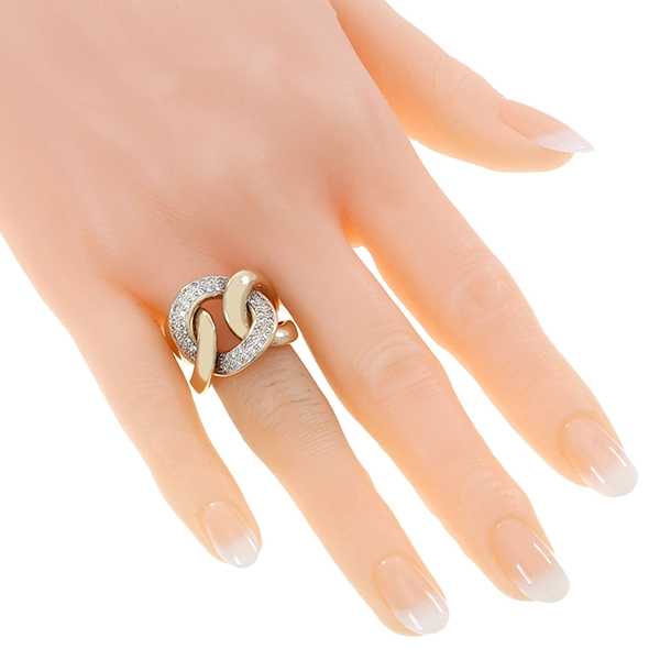 Diamantring, 14K, Gelbgold, Brillanten 0,46 ct